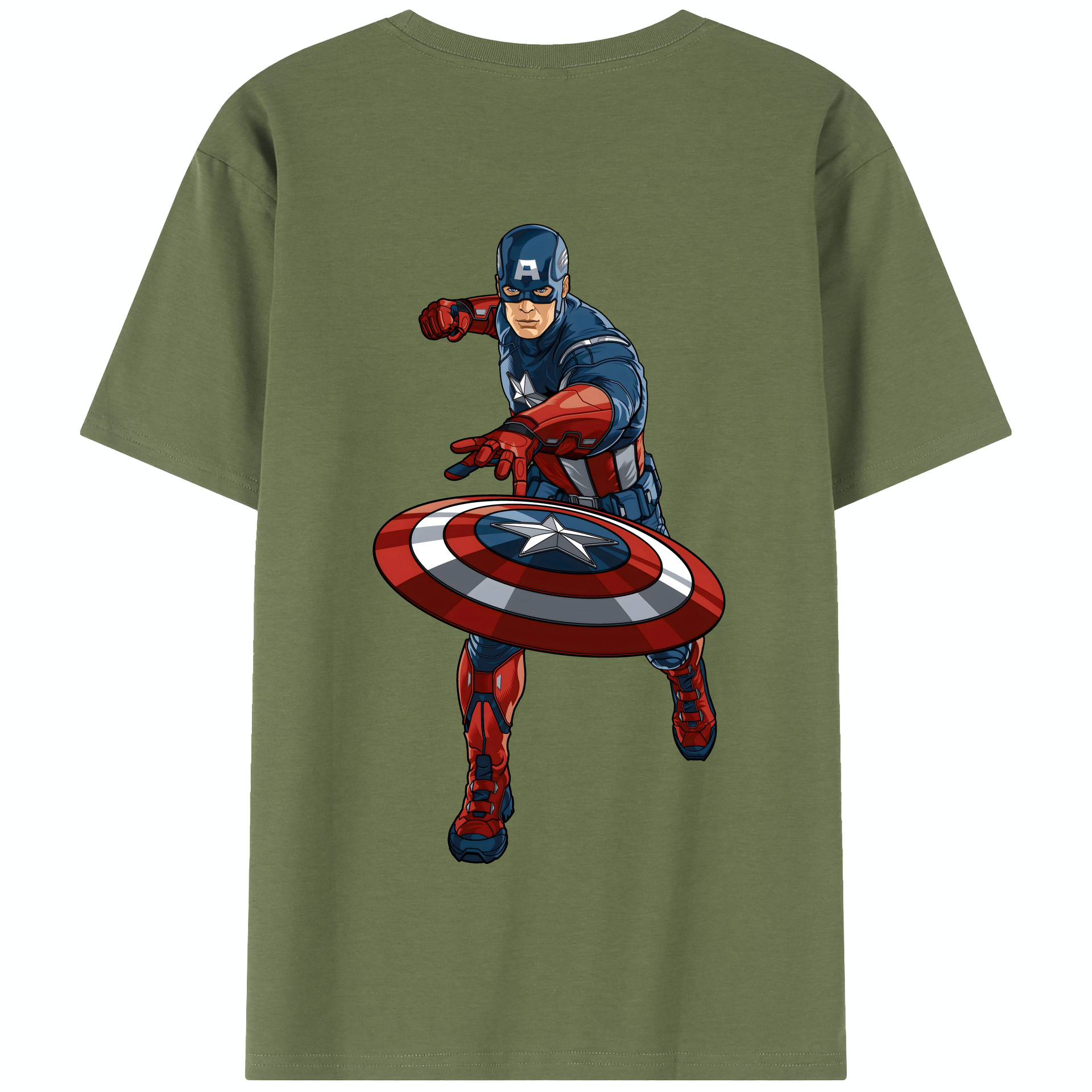 （画像用） アベンジャーズ The Avengers 綿100％半袖Tシャツ（背面プリント）